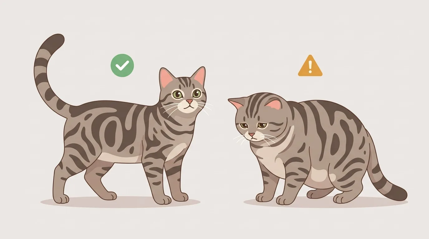 解説用イラスト: 体格と活力を確認する