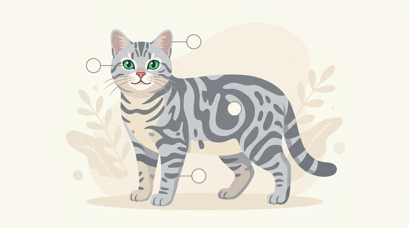 解説用イラスト: アメリカンショートヘア