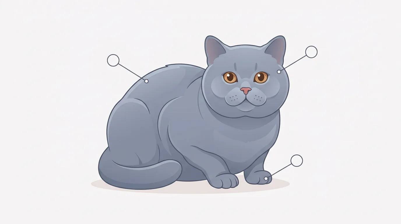 解説用イラスト: 英国短毛猫