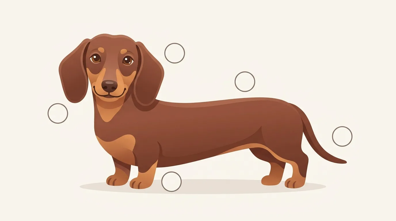 解説用イラスト: 迷你臘腸犬