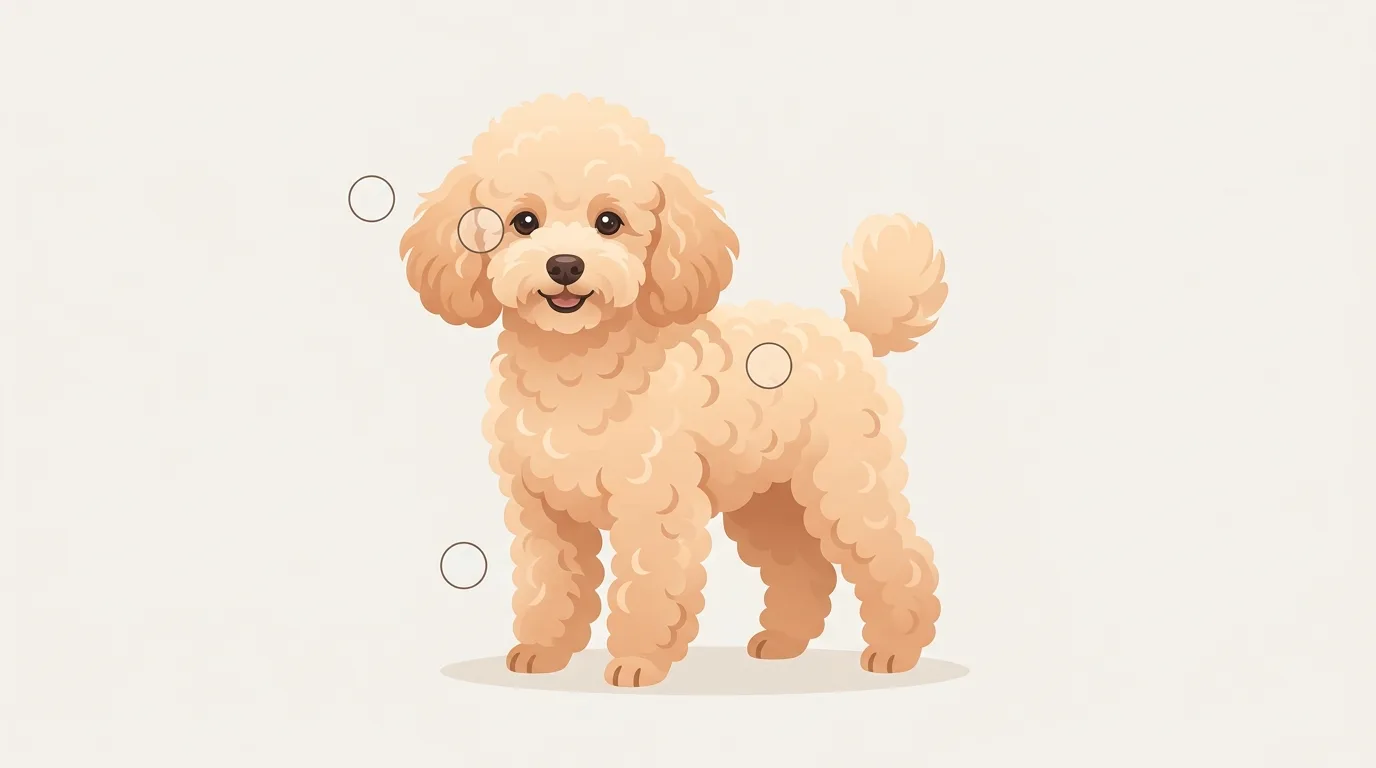解説用イラスト: 玩具貴賓犬
