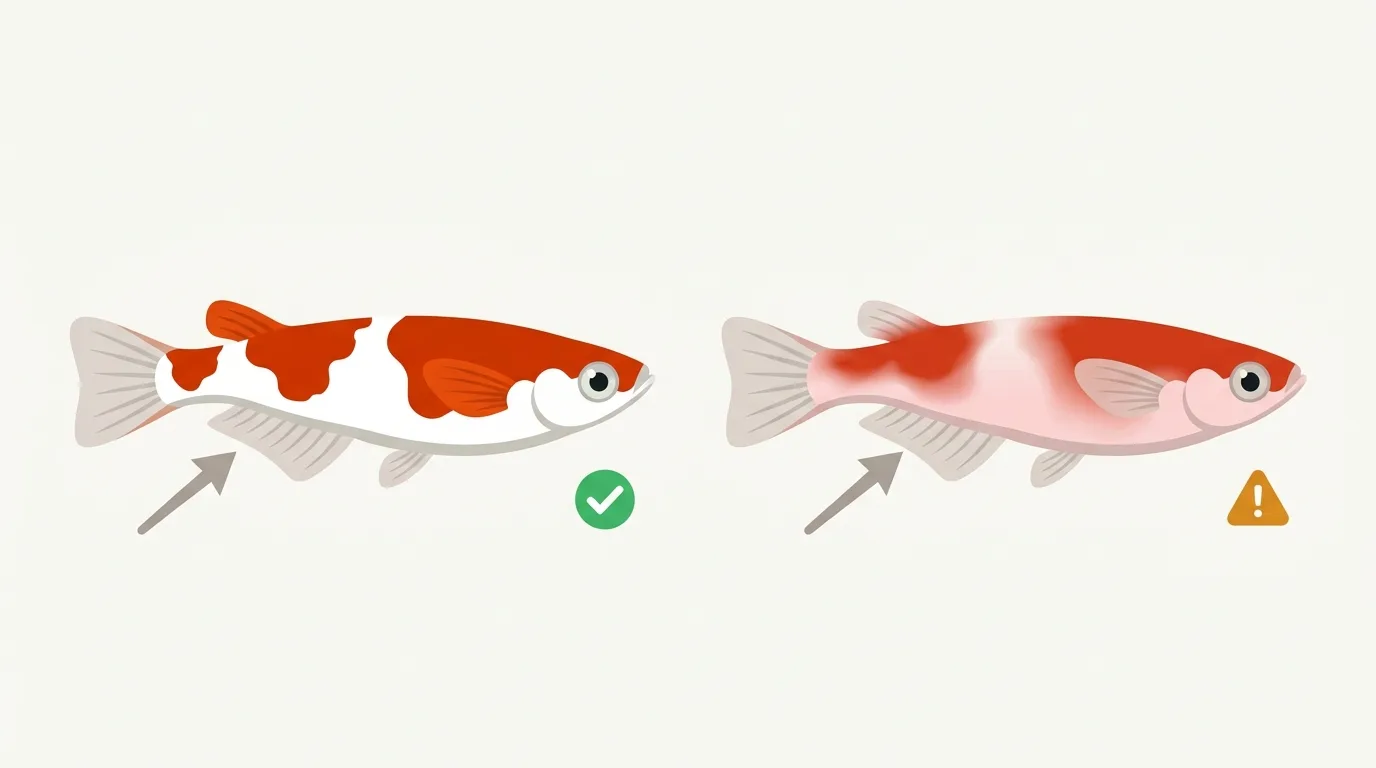 解説用イラスト: 紅白パターンの明確さを確認する