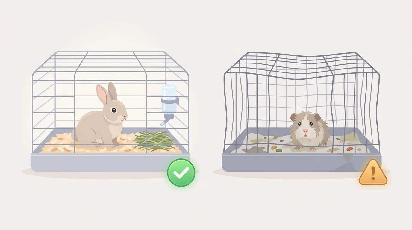 解説用イラスト: Confirm a clean rearing environment and appropriate weaning