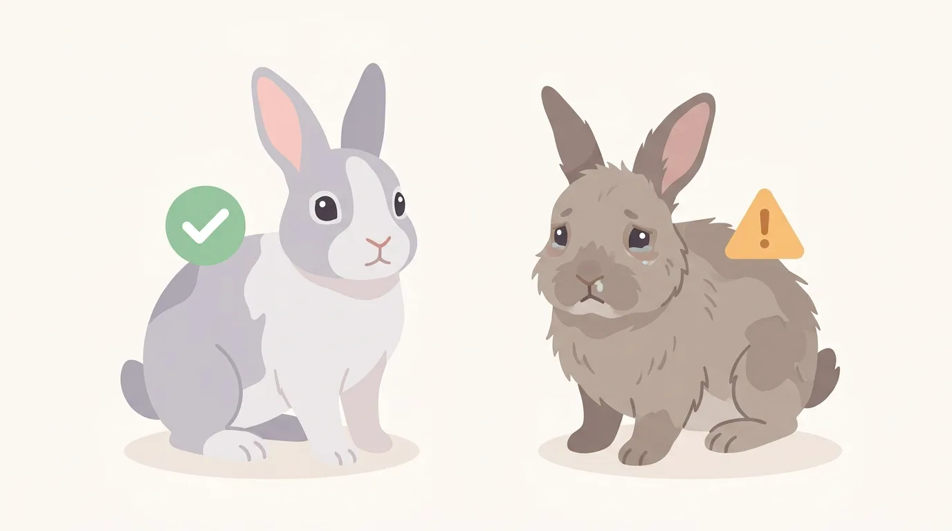 解説用イラスト: Confirm health status before bringing the puppy home.