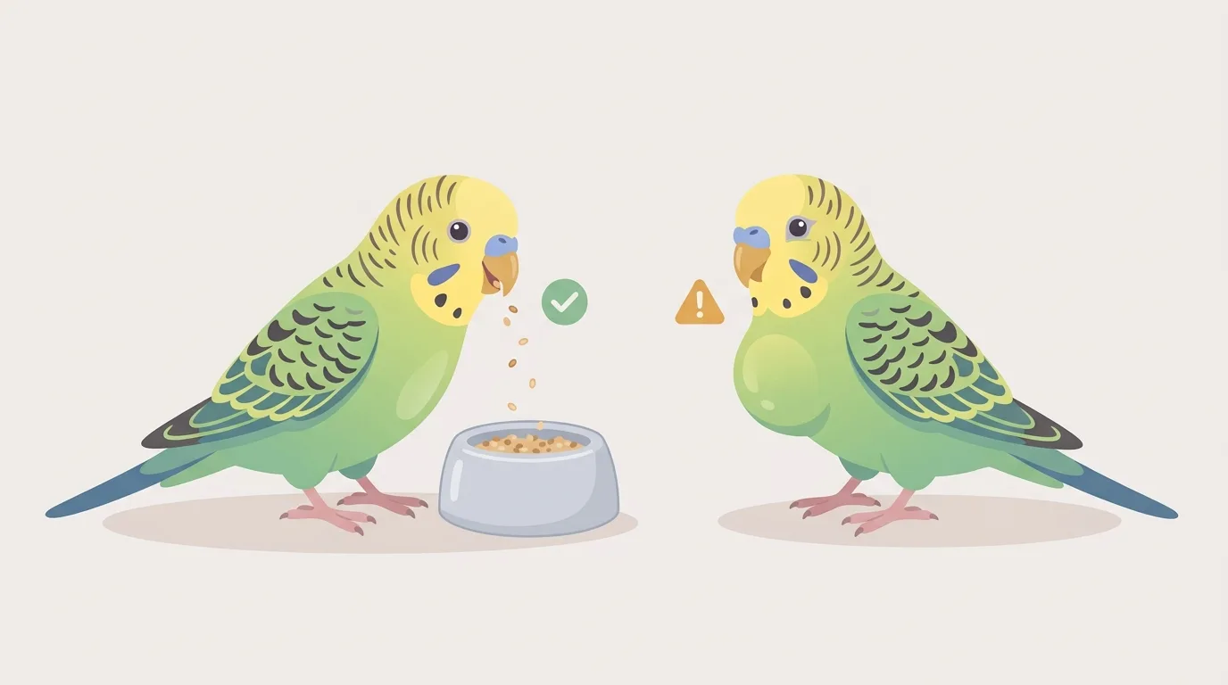 解説用イラスト: Check appetite and regurgitation.
