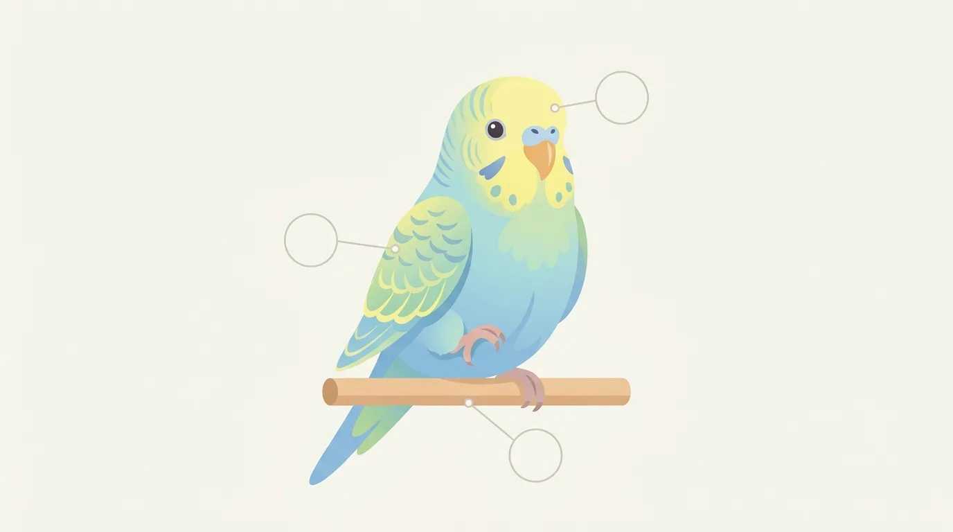 解説用イラスト: Budgerigar