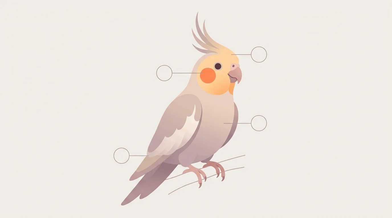 解説用イラスト: Cockatiel