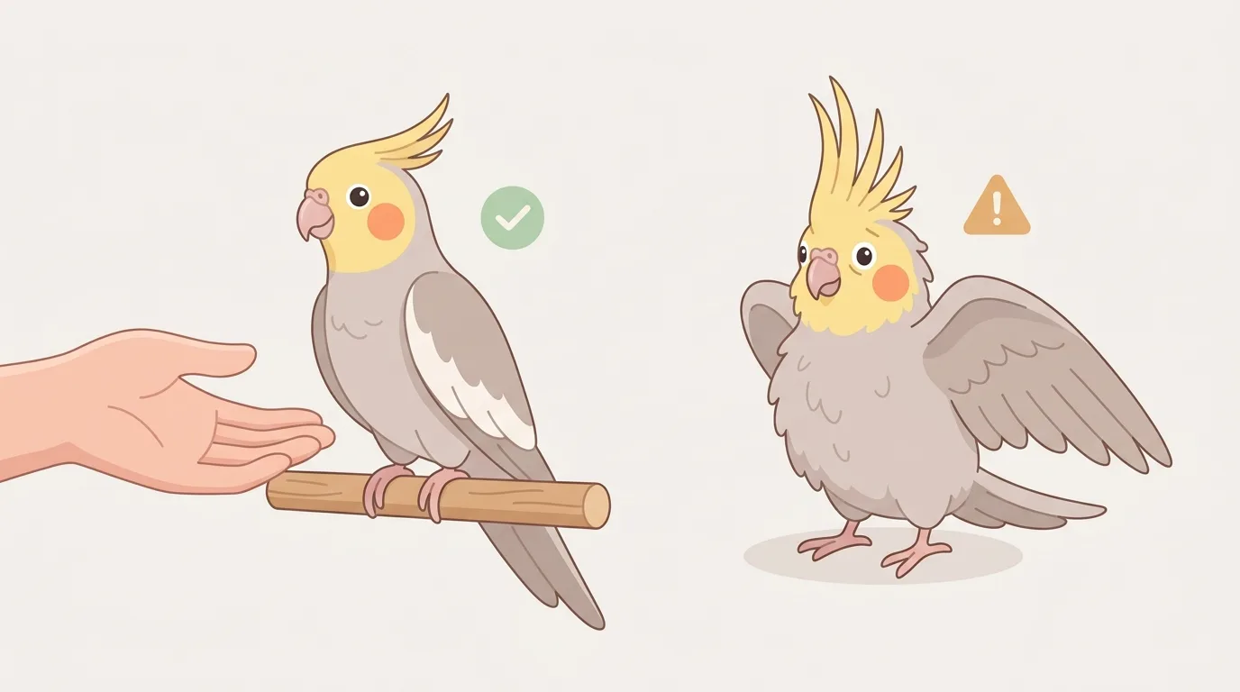 解説用イラスト: Check temperament and socialization with people.