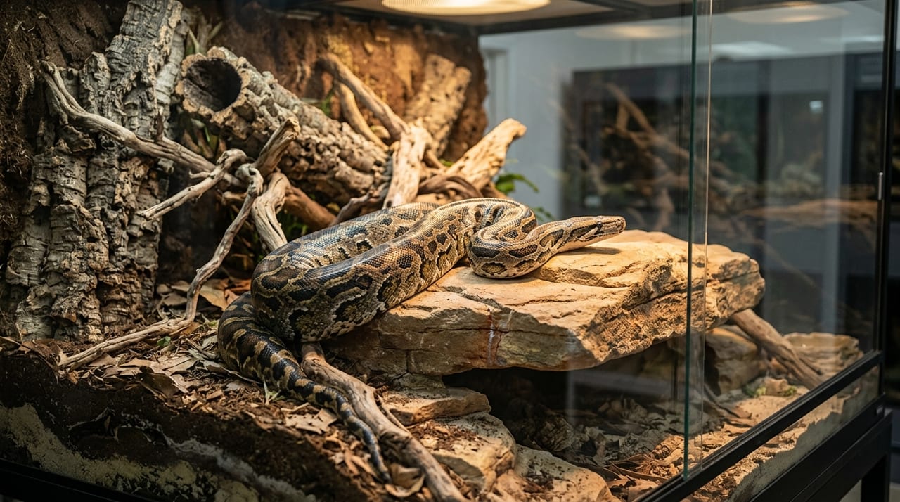 Keeping African Rock Pythons: Legal Regulations, Large Enclosure Setup, Feeding, and Safety Considerations