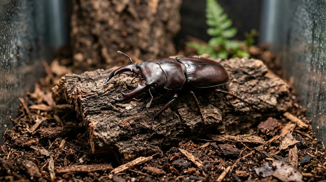 Complete Guide to Small Japanese Stag Beetle Breeding Setup & Larva Management | Breeding Wood, Substrate, Temperature, Duration, and Adult Emergence
