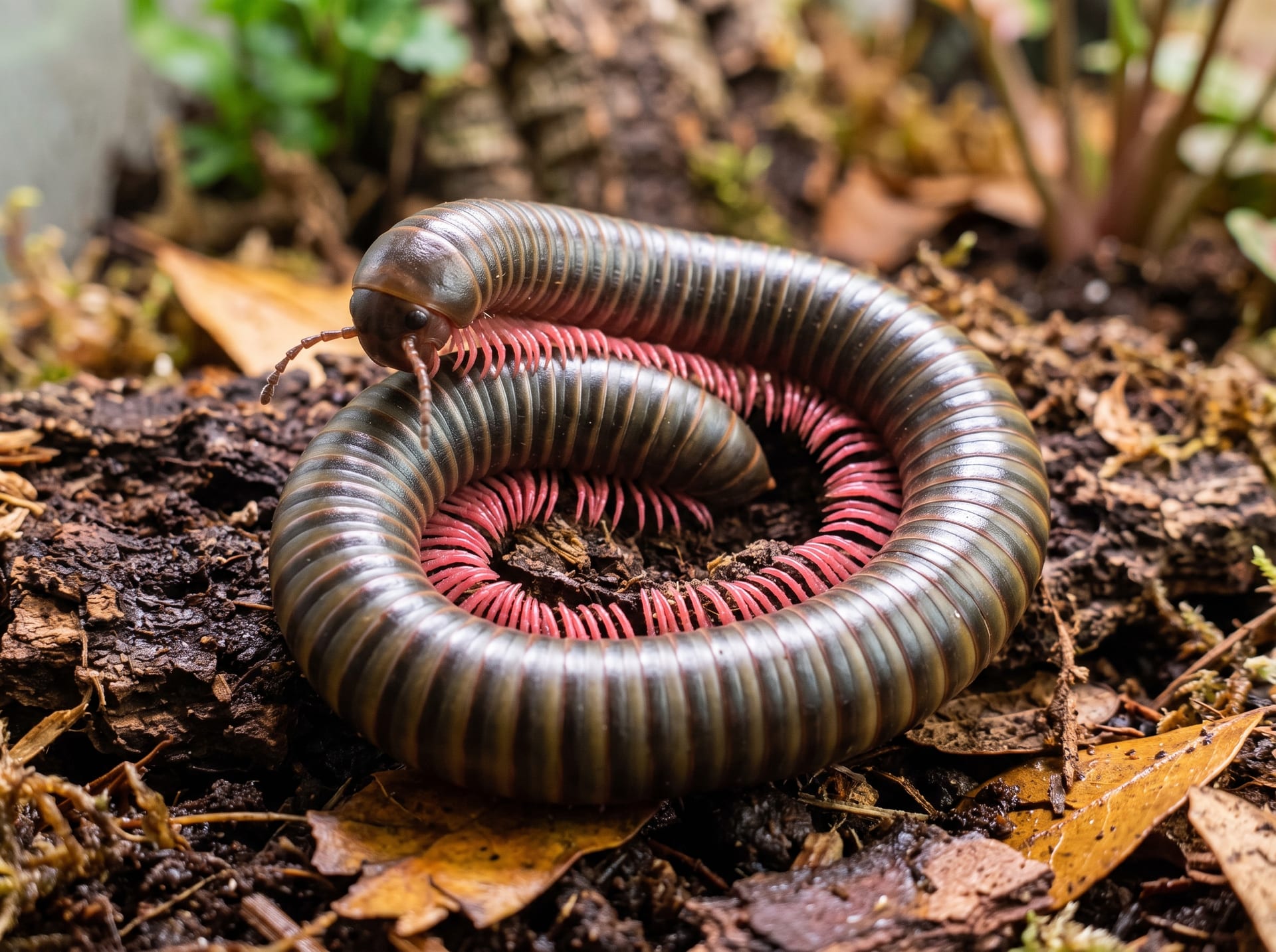 Pink Foot Millipede