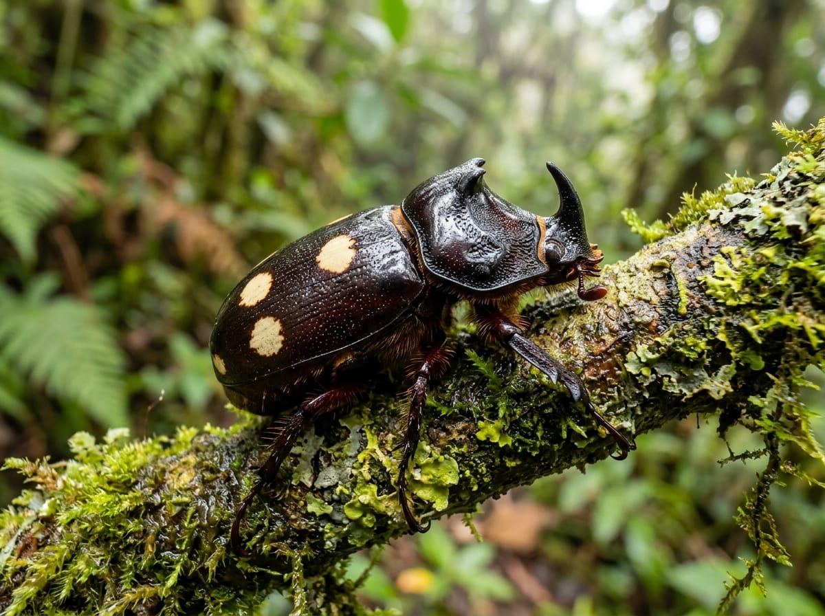 ヨツボシヒナカブト (Brachysiderus quadrimaculatus)