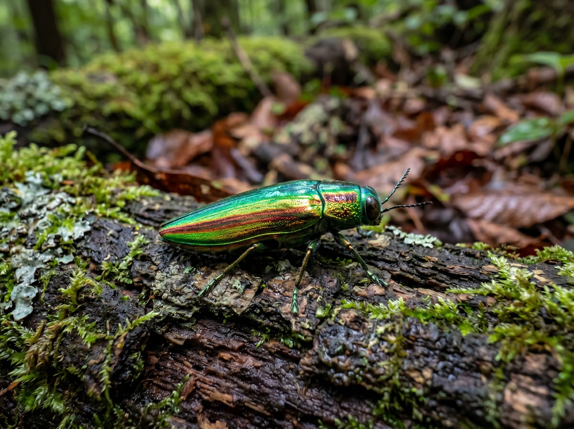 タマムシ(ヤマトタマムシ) (Chrysochroa fulgidissima)