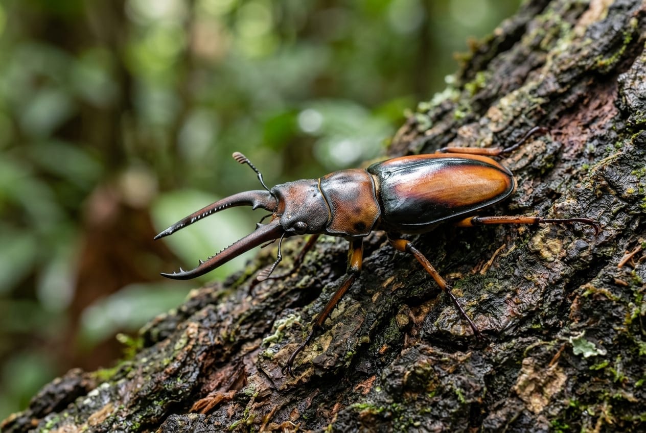 Sericeus Saw Stag Beetle